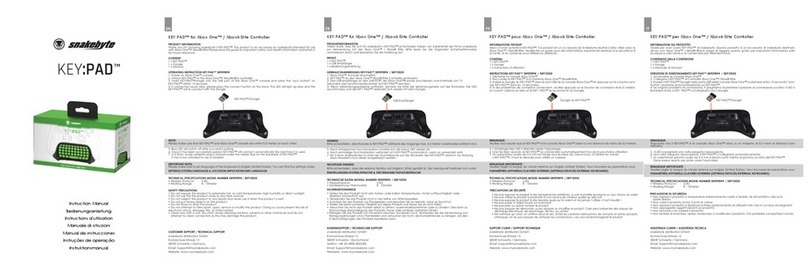 Snakebyte KEY:PAD SB909894 User manual