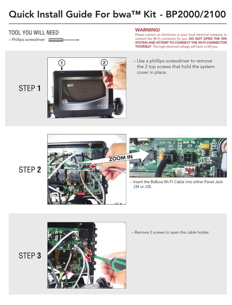 Balboa bwa BP2000 Quick install guide