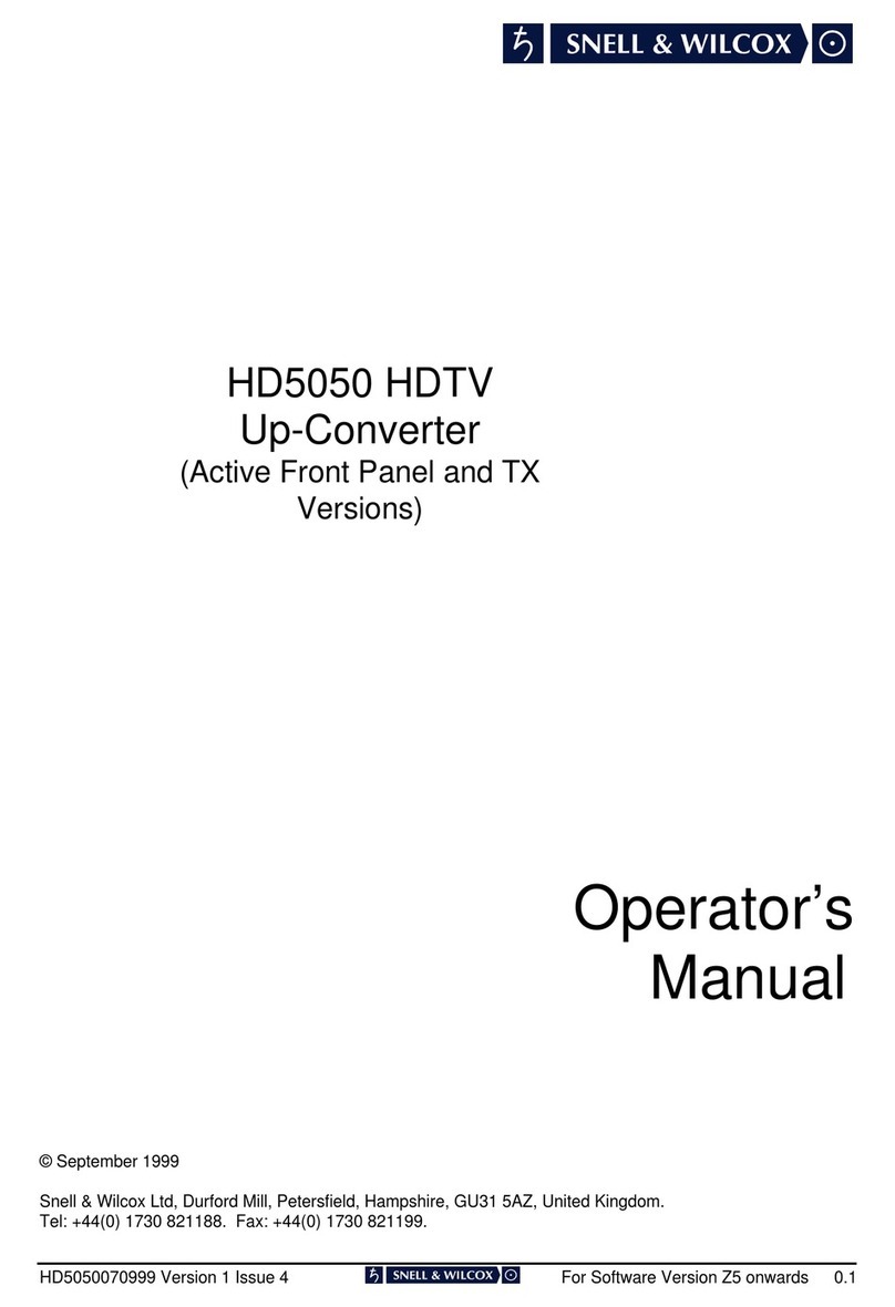 Snell & Wilcox HD5050 User manual