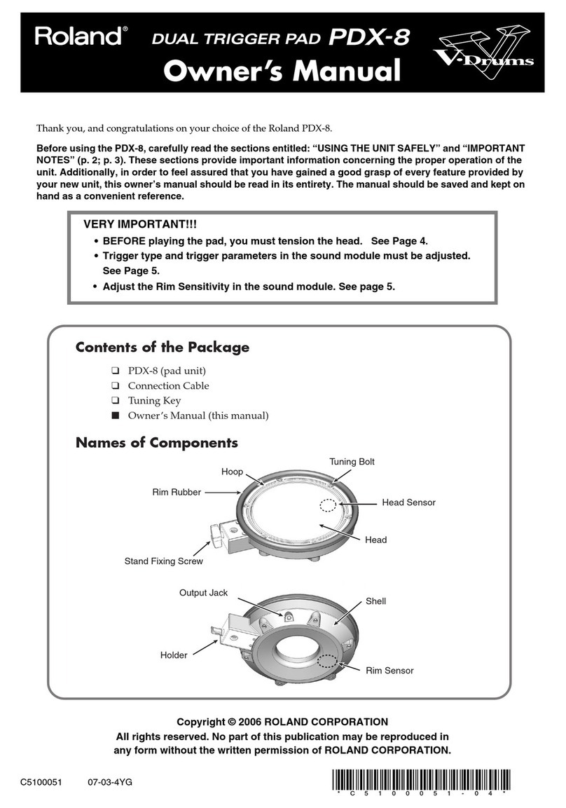 Roland PDX-8 User manual