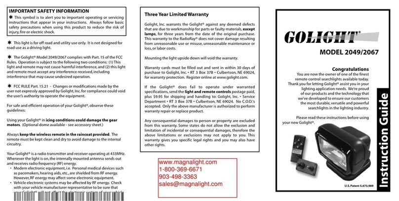 Golight 2049 Instruction guide