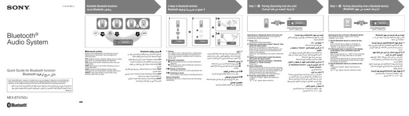 Sony MEX-BT5750U quick guide