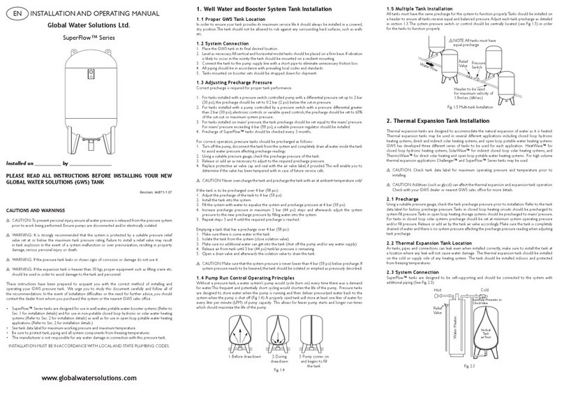 globalwater SuperFlow SFB-750LV Installation and operating manual