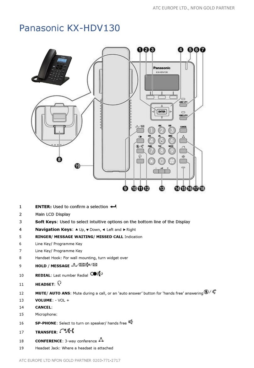 Panasonic T-Mobile KX-HDV130 User manual