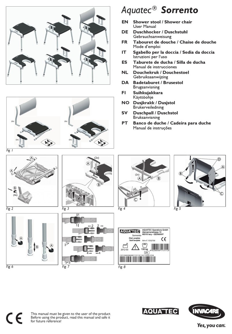 Invacare Aquatec Sorrento User manual
