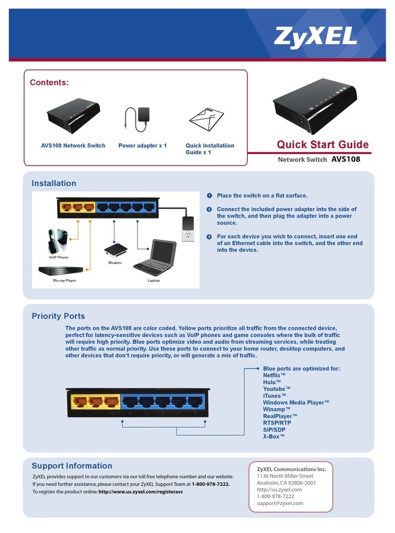 ZyXEL Communications AVS108 User manual ZyXEL Communications AVS108 User manual