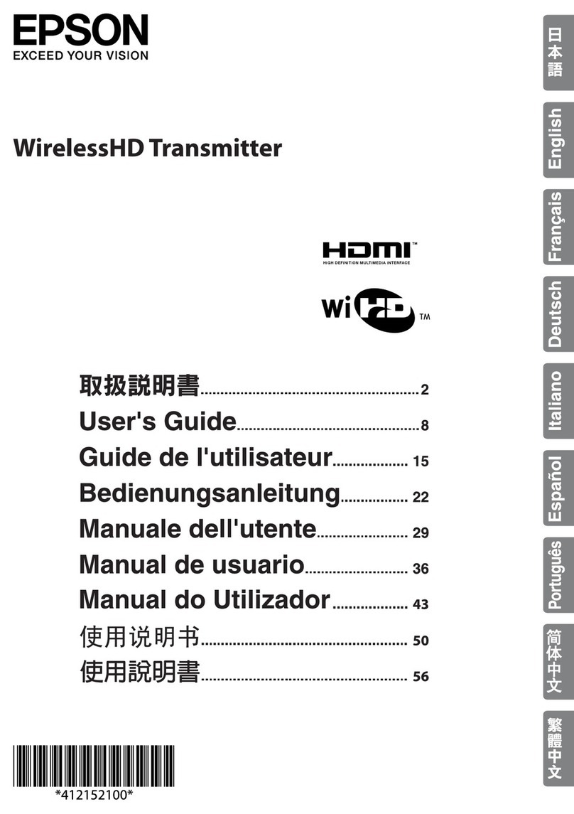 Epson WirelessHD User manual