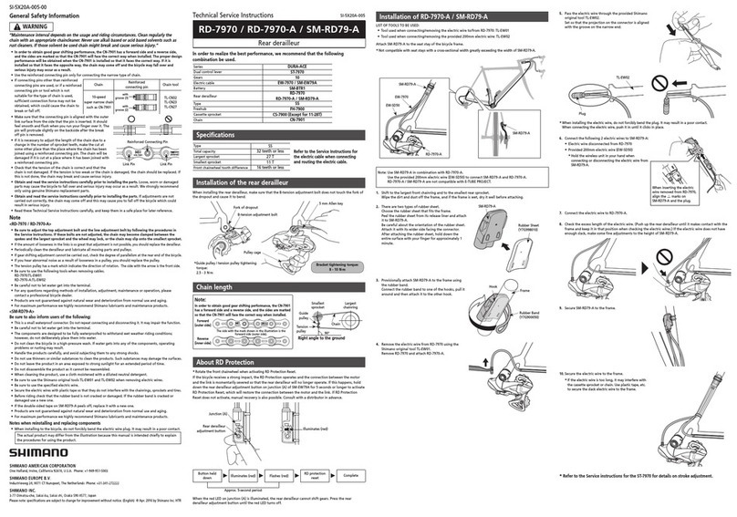 Shimano RD-7970 Operating instructions