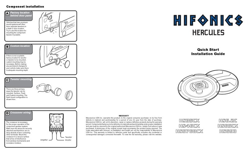 Hifonics HS35CX Instruction Manual