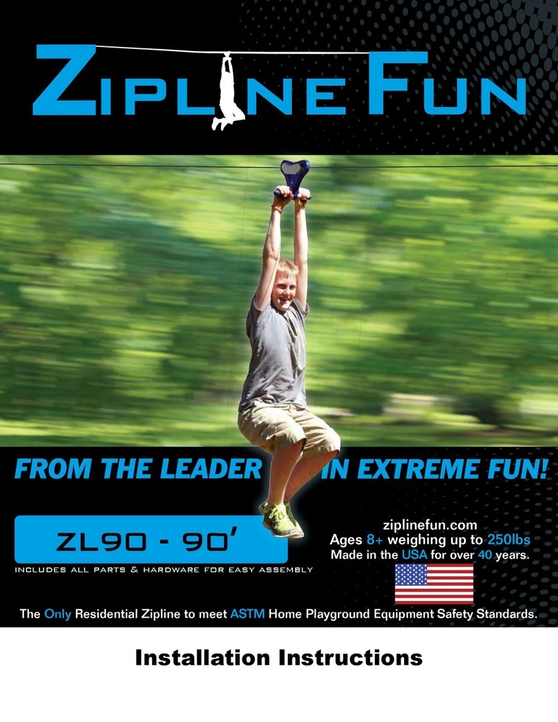 Zip Line Fun ZL90 Installation, operating and maintanance Zip Line Fun ZL90 Installation, operating and maintanance