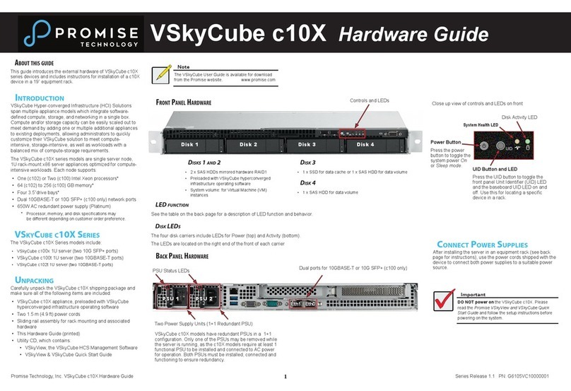 Promise VSkyCube c10X Installation instructions Promise VSkyCube c10X Installation instructions