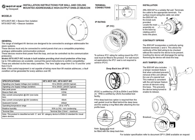 Notifier NFX-WCF-WC User manual