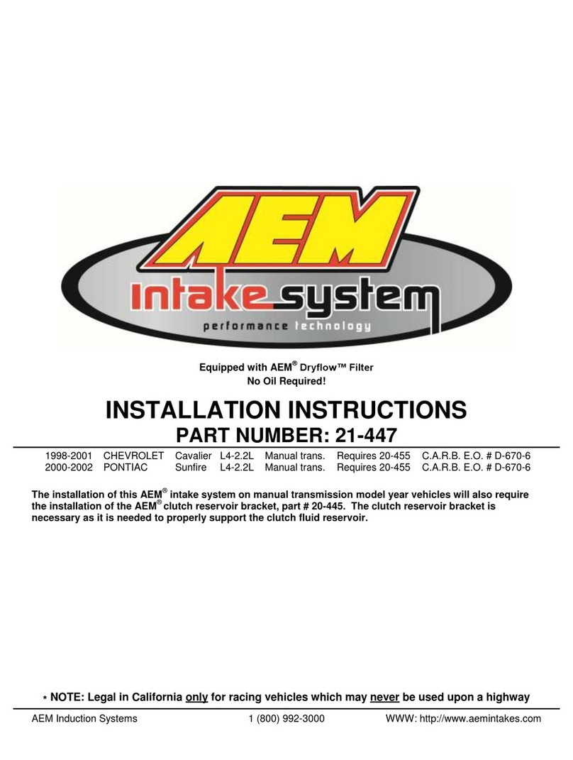 AEM Dryflow Installation instructions and technical guide AEM Dryflow Installation instructions and technical guide