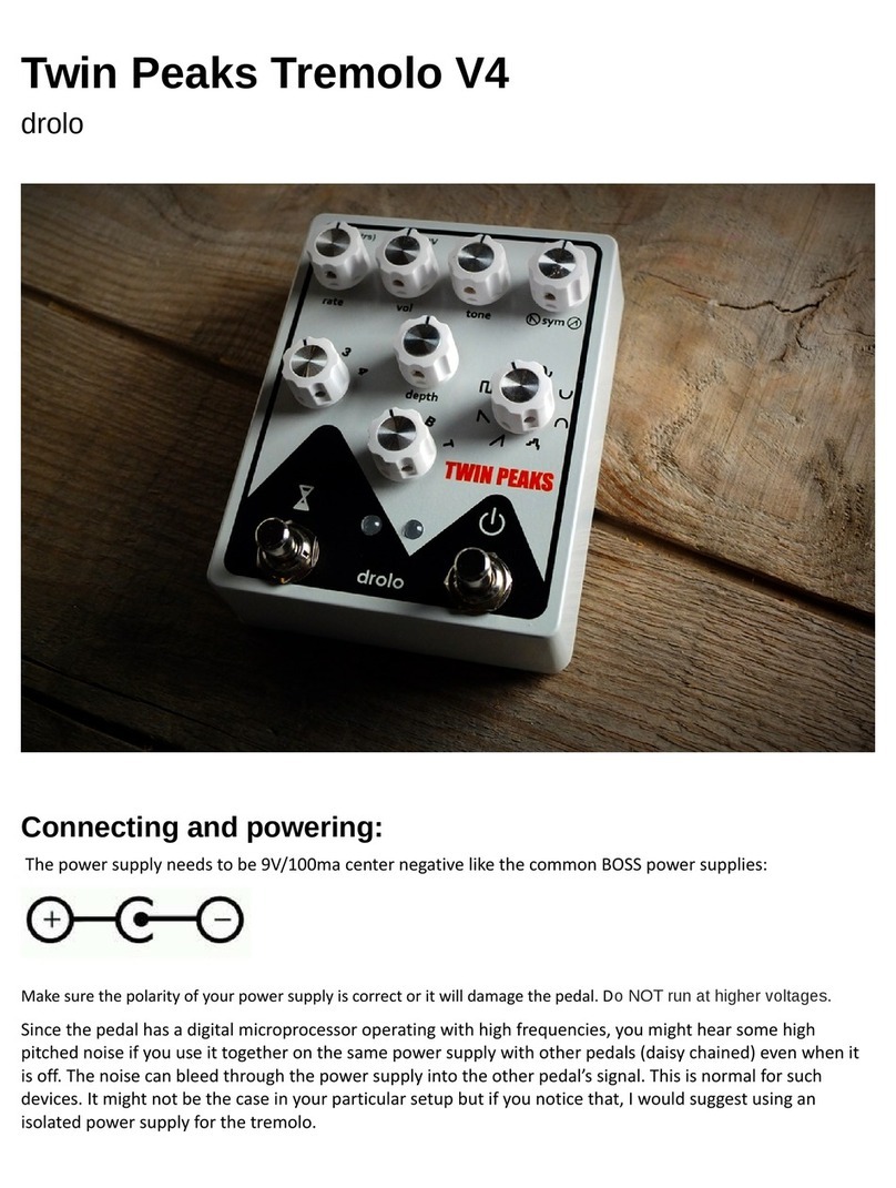 Drolo Twin Peaks Tremolo V4 User manual
