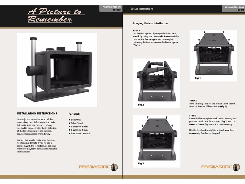Prismasonic H-850M installation instructions