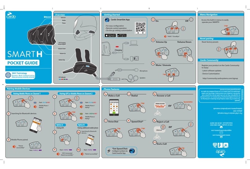 Cardo Systems SMARTH Pocket guide