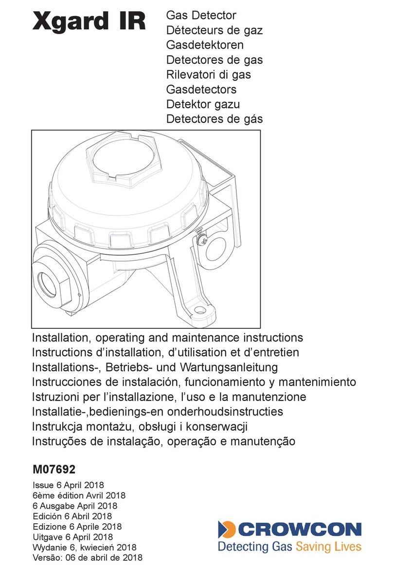 Crowcon Xgard IR Installation, operating and maintenance instructions Crowcon Xgard IR Installation, operating and maintenance instructions
