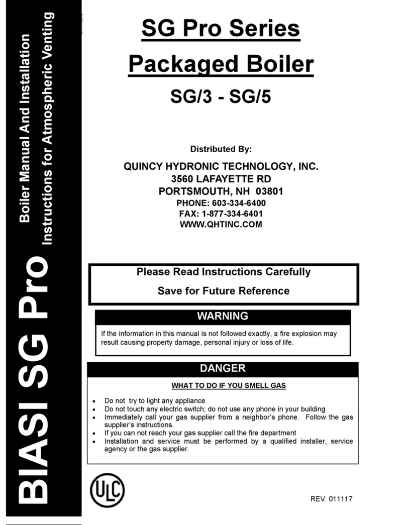 QUINCY HYDRONIC TECHNOLOGY SG-3 Installation instructions and instructions for use