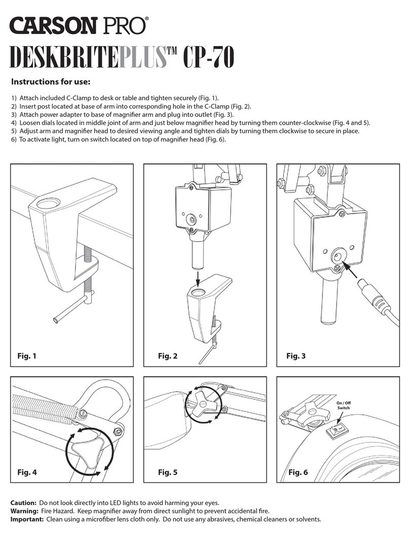 Carson DeskBrite Plus CP-70 User manual Carson DeskBrite Plus CP-70 User manual
