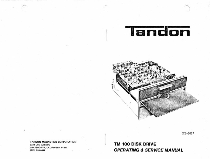 Tandon TM 100 Instruction and safety manual