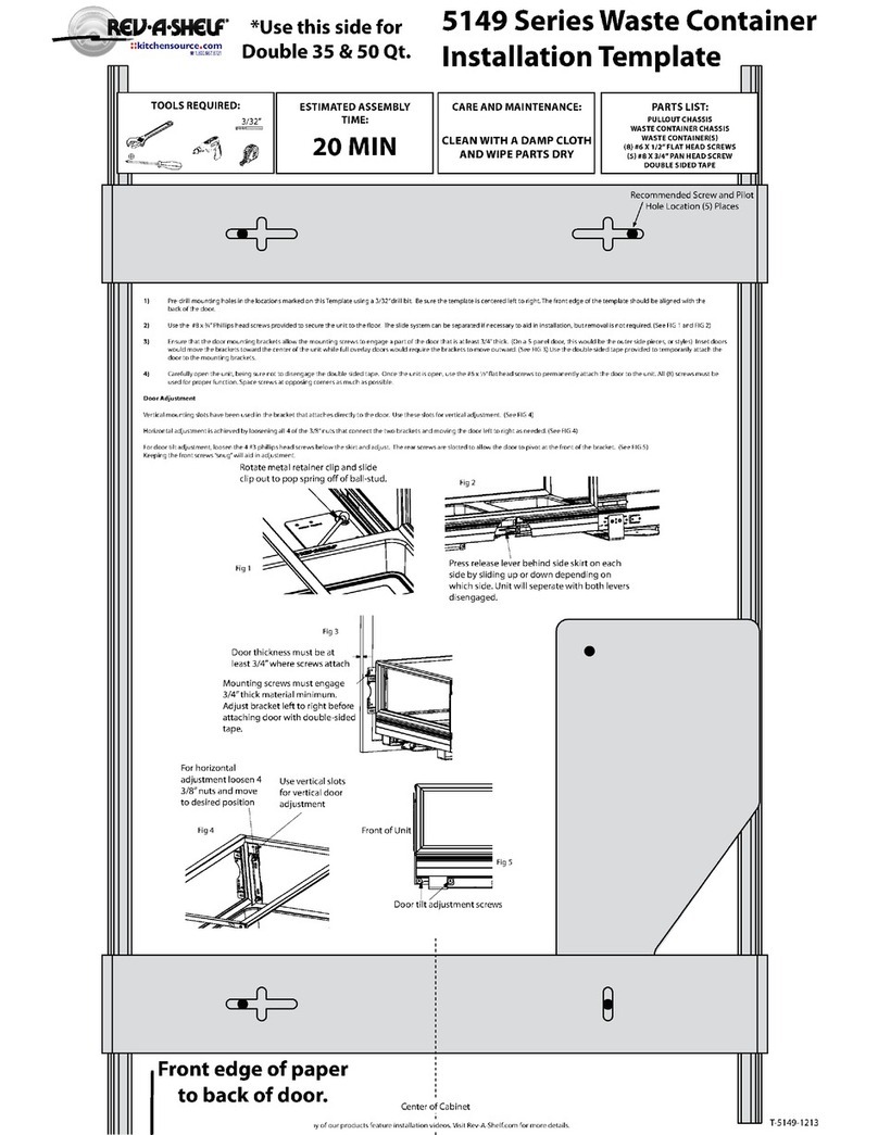 Rev-A-Shelf 5149 Series User manual
