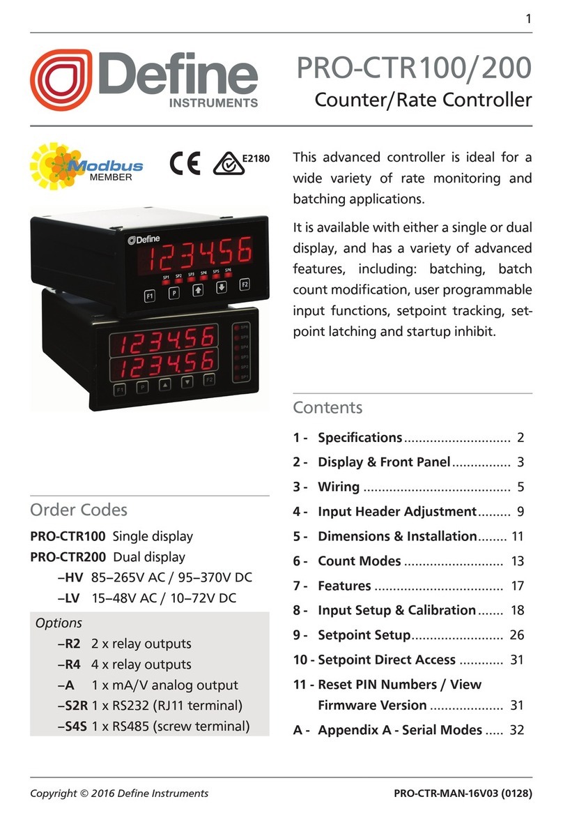 Define Instruments PRO-CTR200 User manual