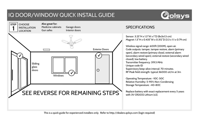 QOLSYS QS-1100-P01 Quick install guide QOLSYS QS-1100-P01 Quick install guide