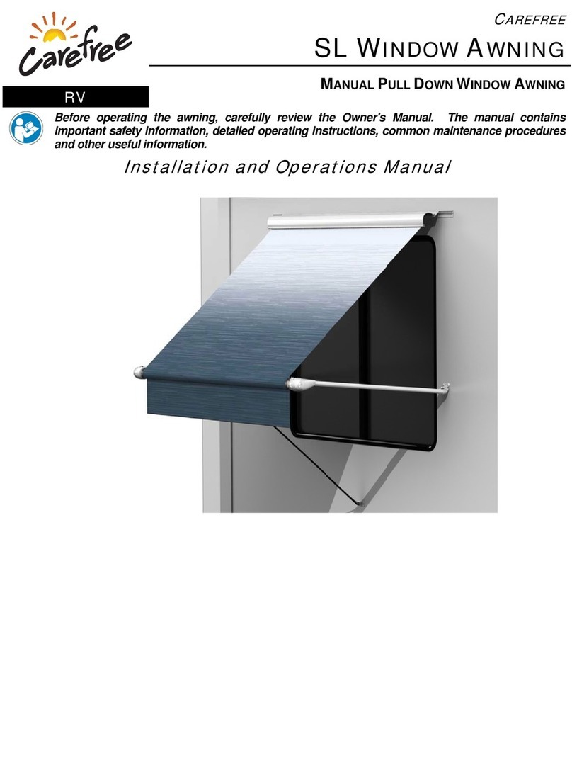 Carefree SL WINDOW AWNING Installation and operation manual
