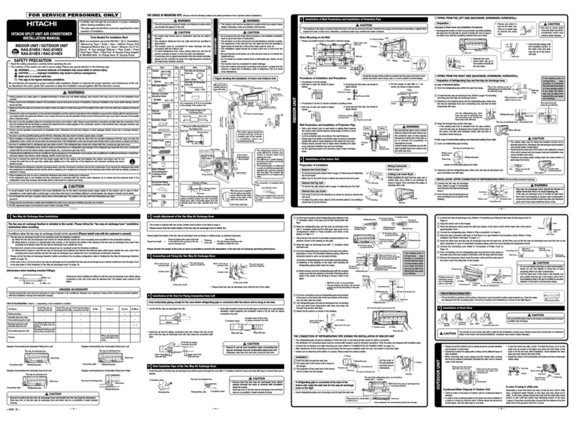 Hitachi RAC-D10EX User manual