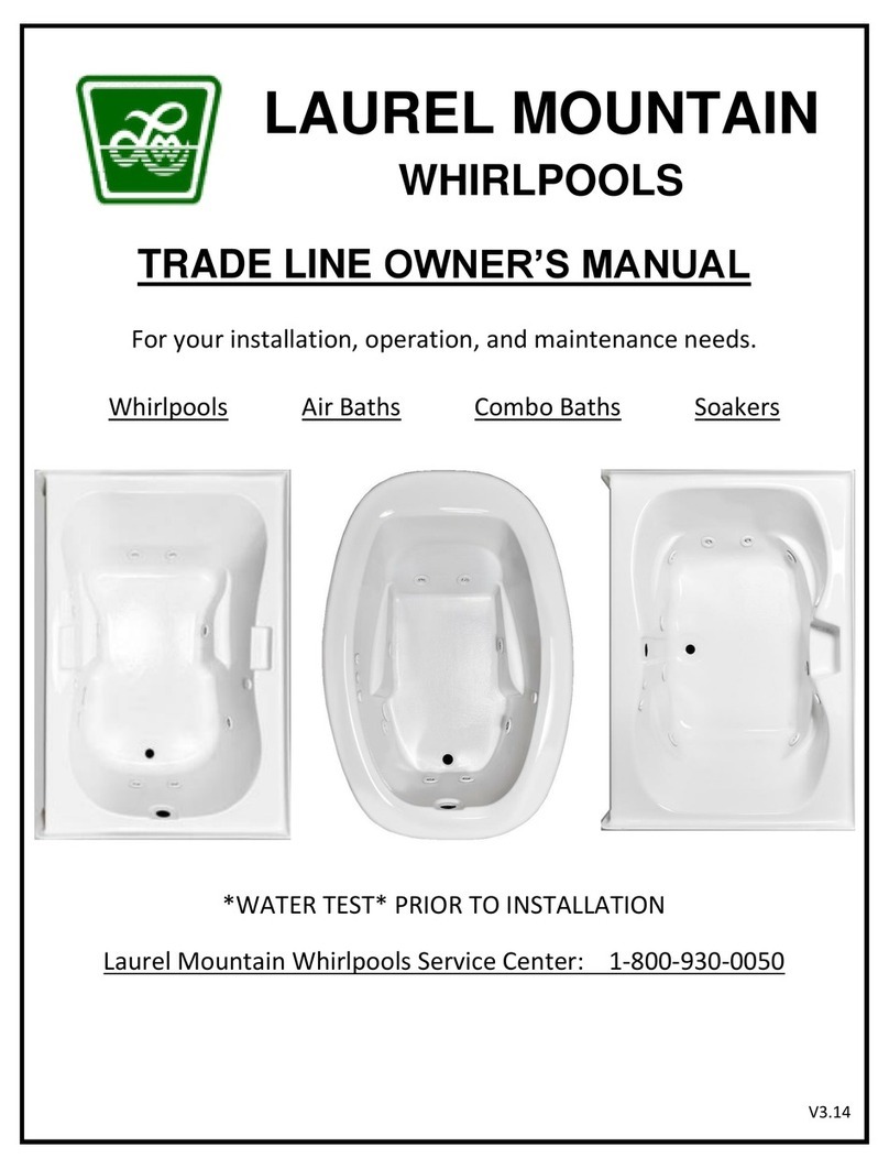 Laurel Mountain Whirlpools Trade series owner's manual