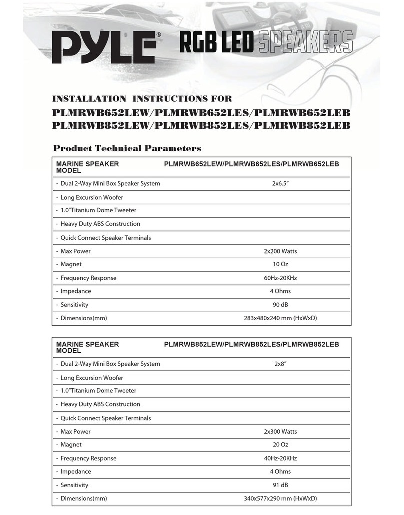 Pyle PLMRWB652LEW Operation and maintenance manual