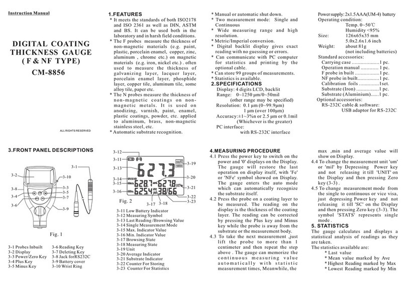 M&A INSTRUMENTS CM-8856 instruction manual