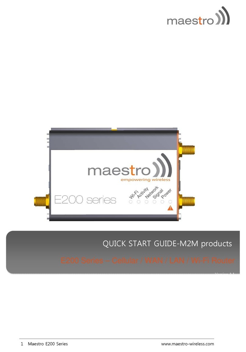 Maestro E205XT02 quick start guide Maestro E205XT02 quick start guide