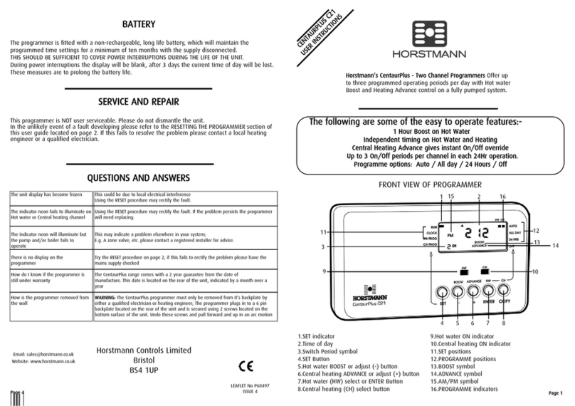 Horstmann CentaurPlus C21 manual