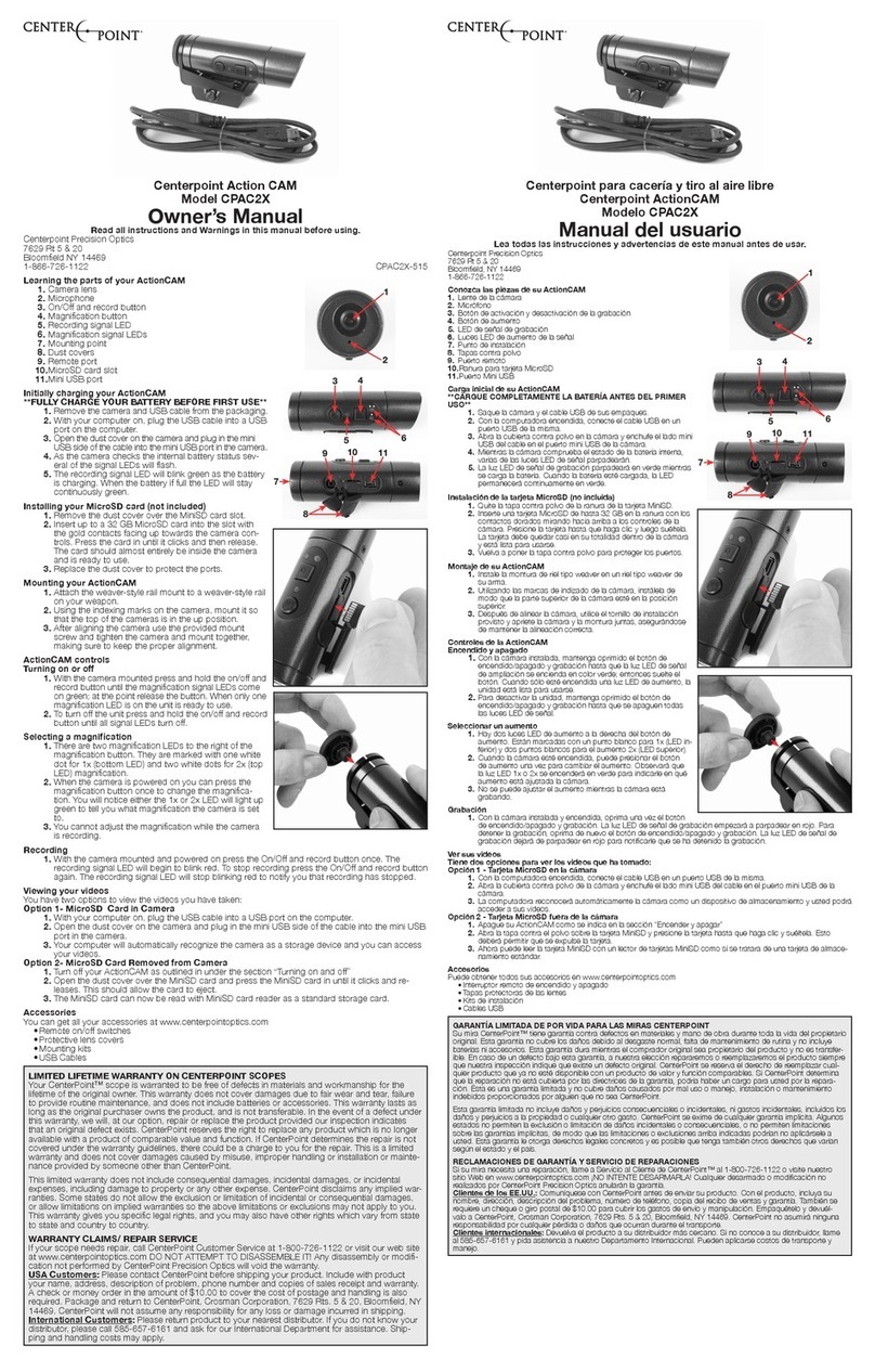Center Point CPAC2X owner's manual