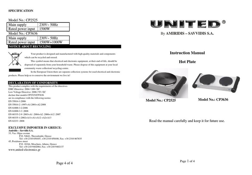 AMIRIDIS-SAVVIDIS United CP3636 instruction manual