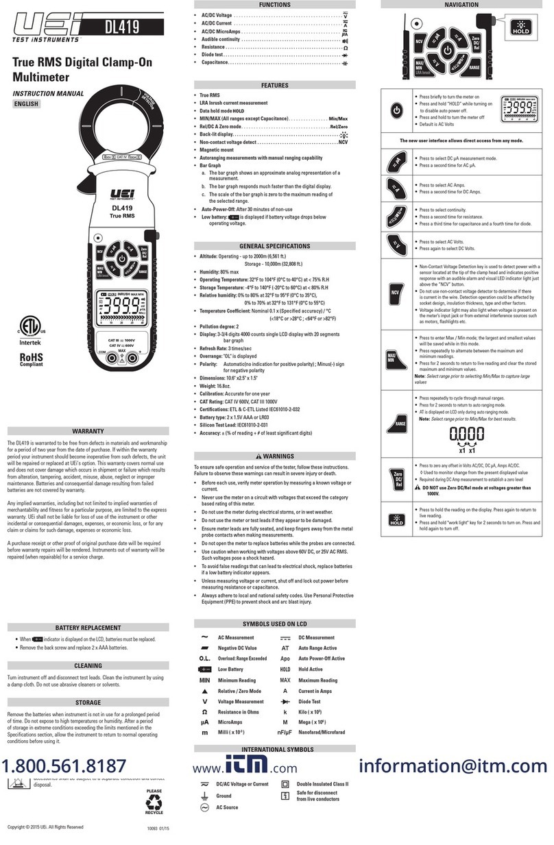 UEi DL419 User manual