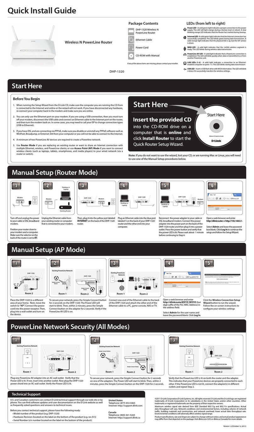 D-Link DHP-1320 User manual D-Link DHP-1320 User manual
