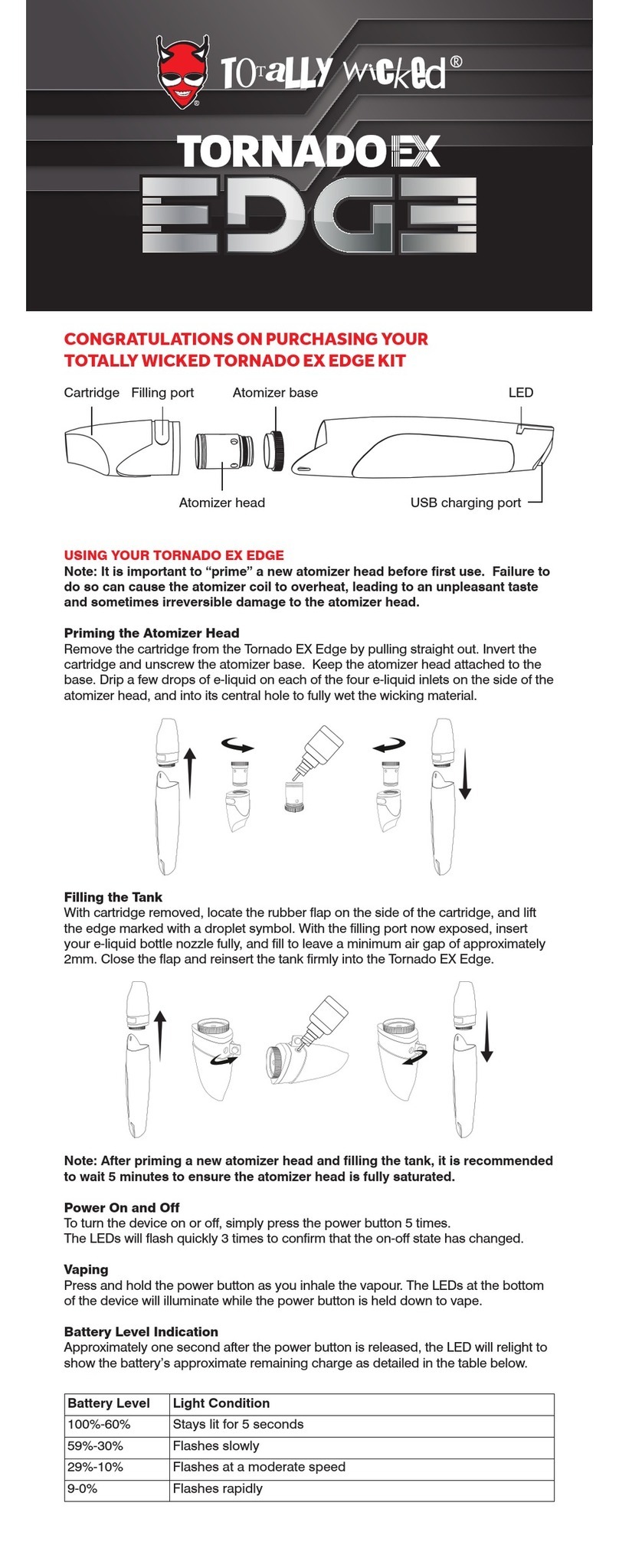 Totally Wicked TORNADO EX EDGE User manual