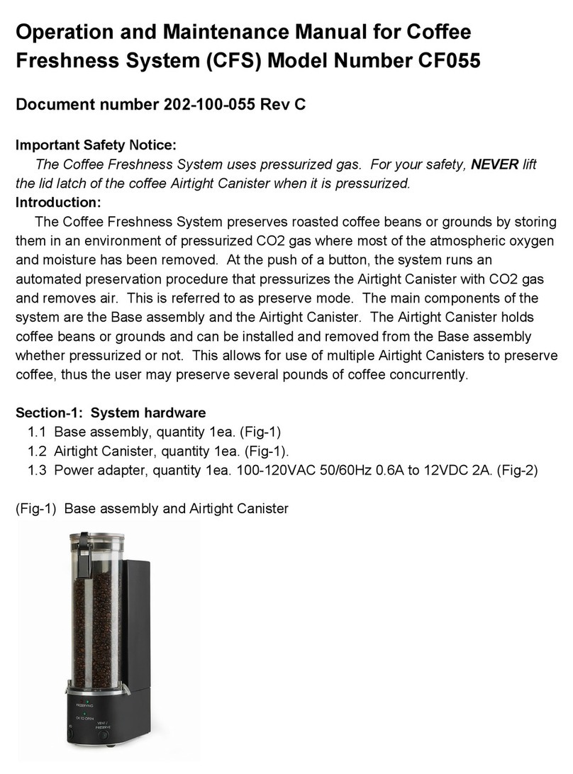 Coffee Freshness CF055 Operation and maintenance manual Coffee Freshness CF055 Operation and maintenance manual