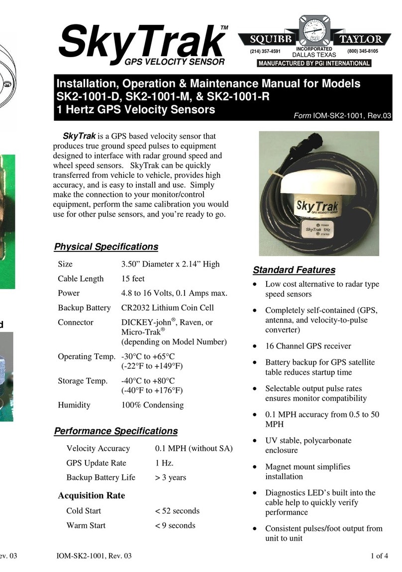 Skytrak SK2-1001-M Installation, operation & maintenance manual
