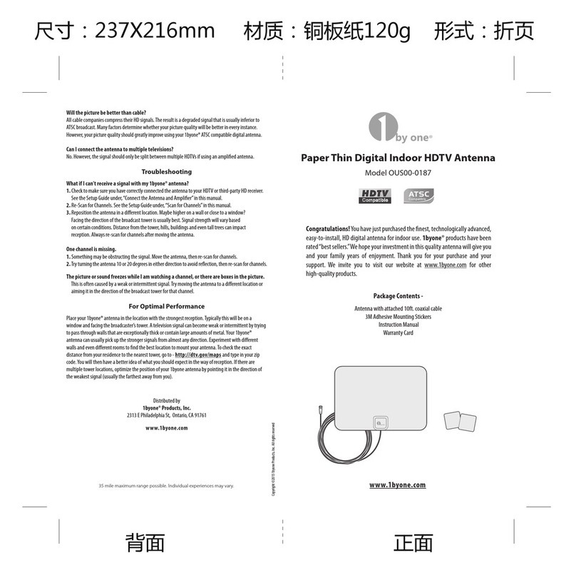 1 BY ONE OUS00-0187 User manual