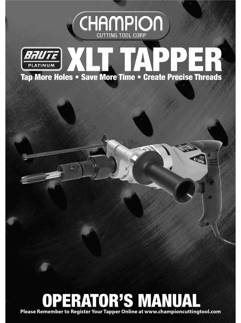 Champion Brute Platinum XLT Tapper Operator's manual