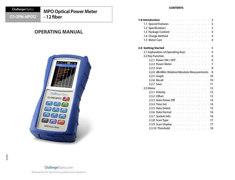 Challenger Optics CO-OPM-MPO12 operating manual