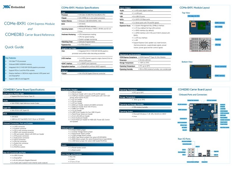 VIA Technologies COMe-8X91 User manual
