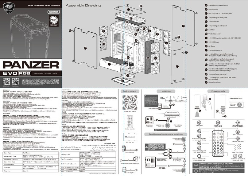 COUGAR Panzer EVO RGB manual