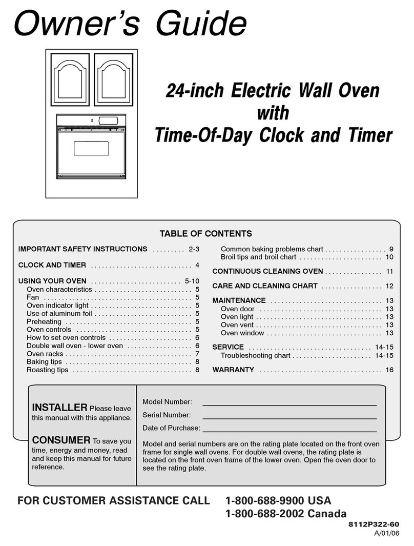 Magic Chef 9522WUA User manual