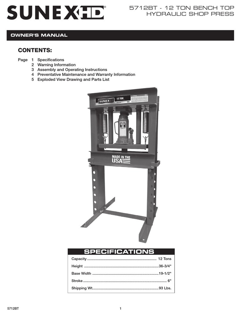 Sunex HD 5712BT owner's manual