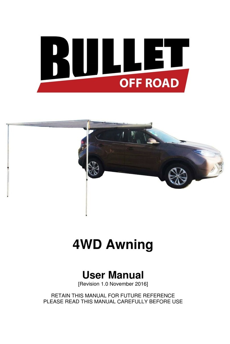 Bullet 4WD Awning user manual