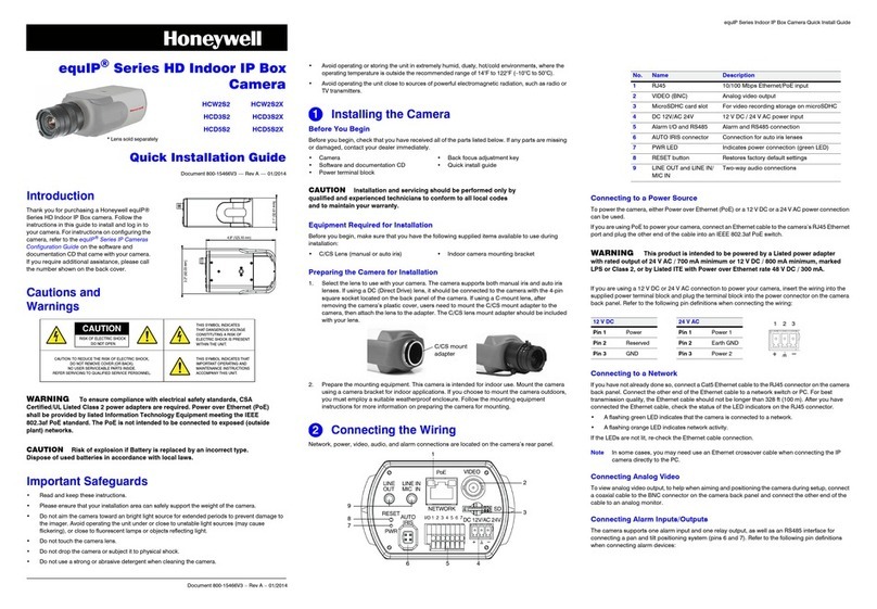 Honeywell HCW2S2 User manual